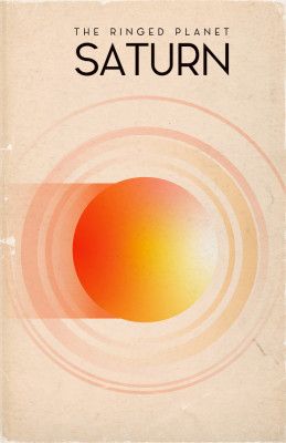 Saturn Vintage Space Art