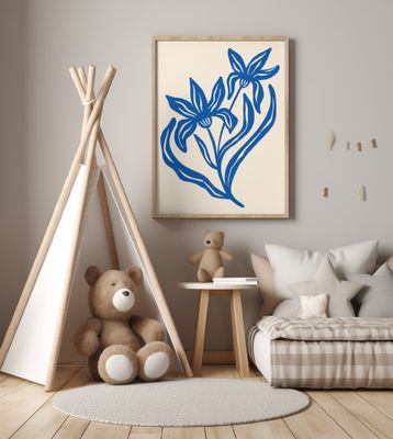 Abstract Blue Stylized