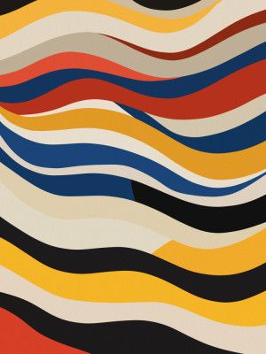 Wavy Stripes In Bold Colors