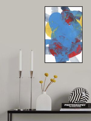 Abstract Blue Red Yellow Shapes 2