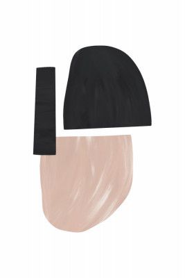 Black and Beige Abstract Shapes