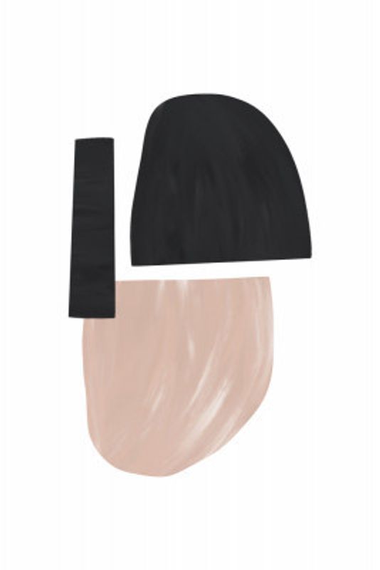 Black and Beige Abstract Shapes