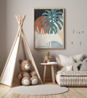 Abstract Art Tropical Leaves