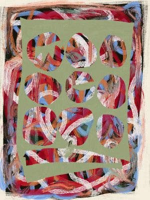 Chaos color large abstract