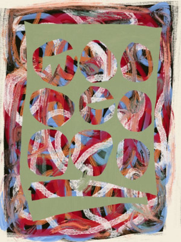 Chaos color large abstract