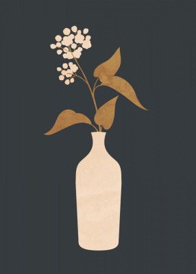 Minimal Abstract Art Vase Flower
