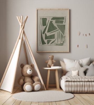 Green Geometric Maze