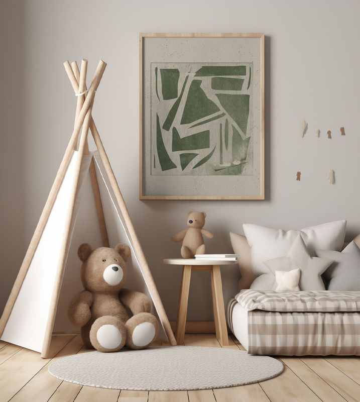 Green Geometric Maze