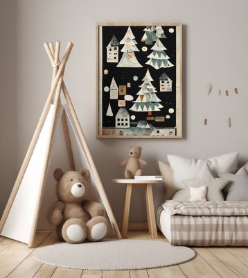 A Paper Village At Night