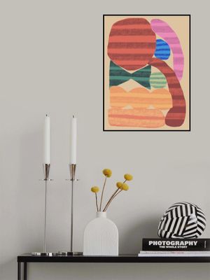 Layered Colorful Shapes And Stripes