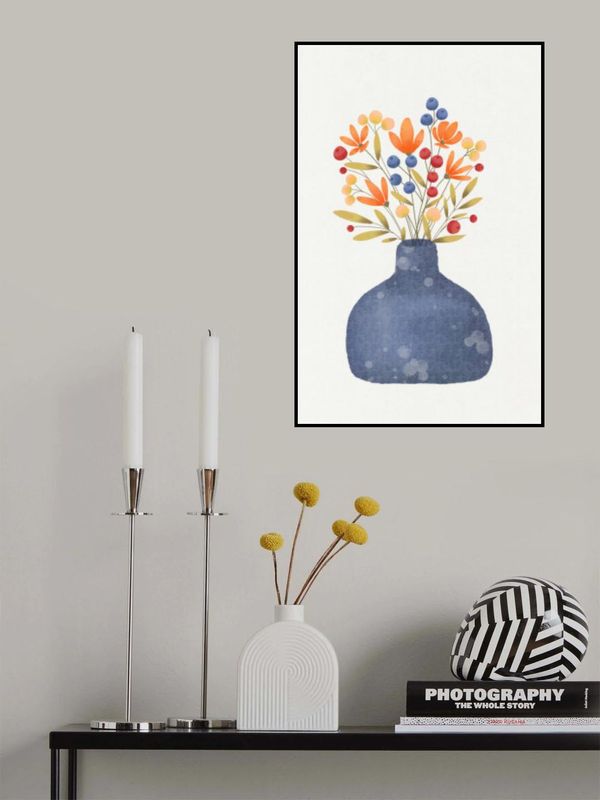 Petals in Blue Vase