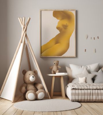 Golden Color Nude Abstract