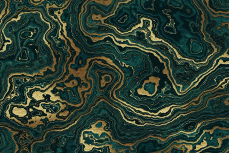 250406b Teal and Gold Marble Texture Ii