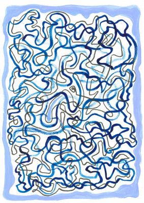 Lines In Blue and Black