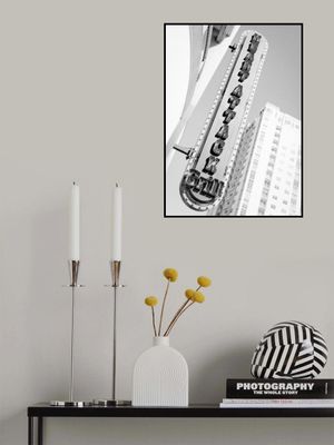 Las Vegas Neon Sign Grill Restaurant Bw