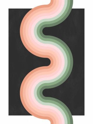 Wavy Pattern With Layered Pastel Tones