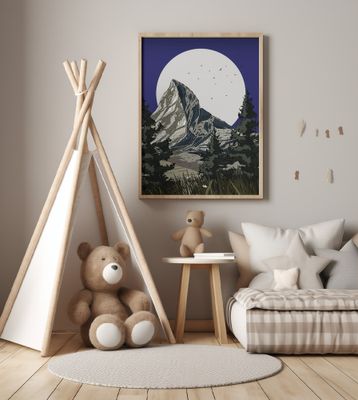 Mountain Wildflower Meadow Night