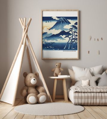 Distant View of Mount Asama In the Shinshu District