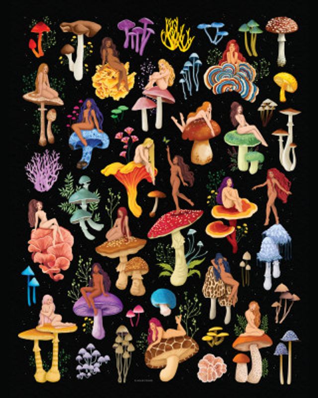 Mushroom Nymphs Dark