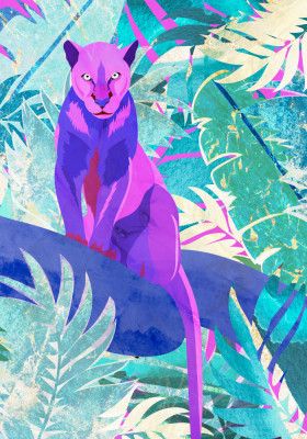 Pink Panther in the neon jungle