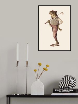 Frog In Vintage Golf Attire