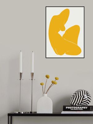 Yellow Silhouette Of A Female Figure