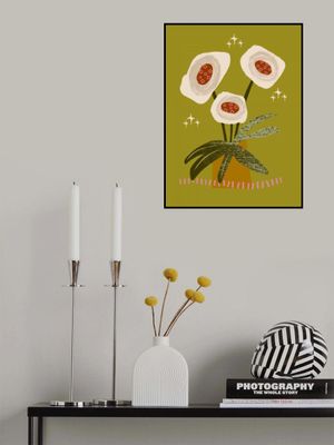 Whimsical White Anemones - Modern Vase