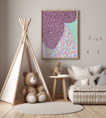 Purple Patterned Portrait