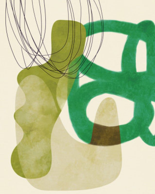 Painted Lines Green Tan Kopie