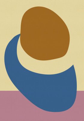 Balanced Stones in Blue , Butter Yellow and Terra