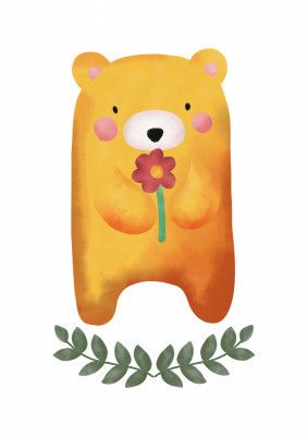 Bear with Blossoms