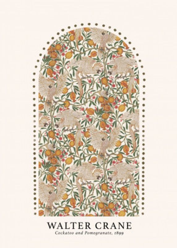 Cockatoo and Pomegranate