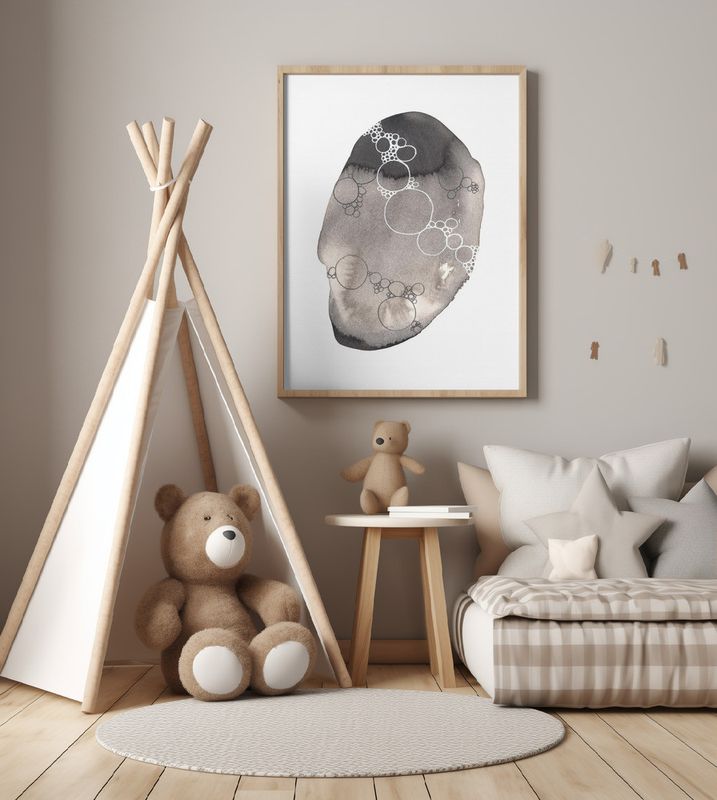 Organic Grey Bubbles