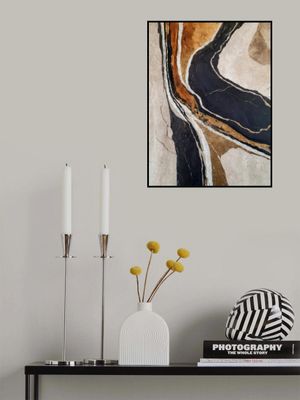 Textured Earth In Black and Gold