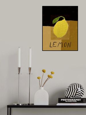Lemon On Brown and Gold