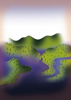 Vintage Landscape travel Poster