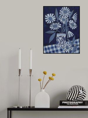 Stylized Flowers In A Decorative Vase