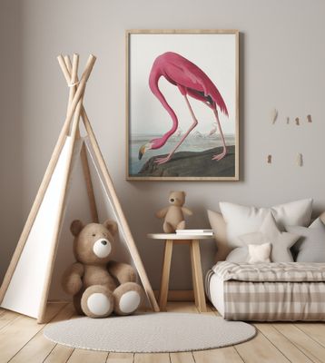 Pink Flamingo Ii From Birds of America (1827)