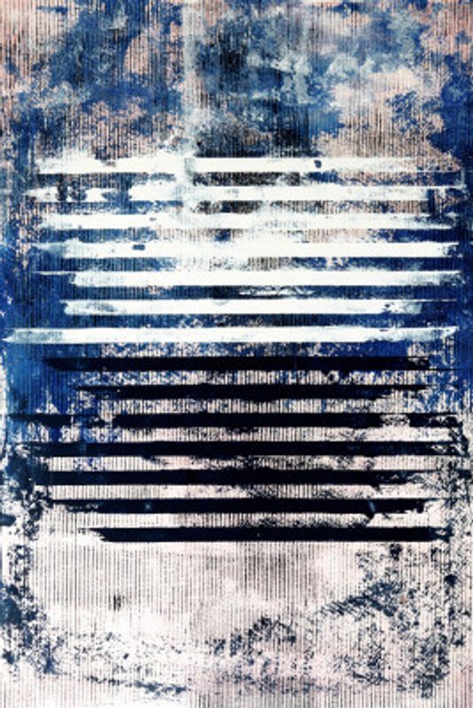 Horizontal Lines in Blue and White with Textured Patterns