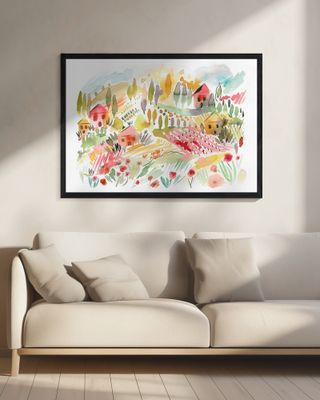 Tuscany Watercolor Landscape 1