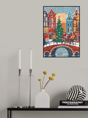 Snowfall in Amsterdam Christmas