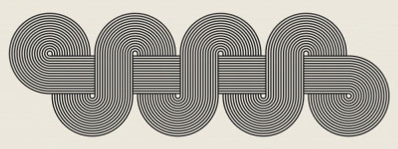 Interlocking Loops With Intricate Black Lines