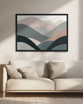 Landscape With Layered Pastel Hills