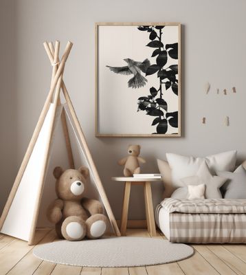 Bird Botanical a 20x30