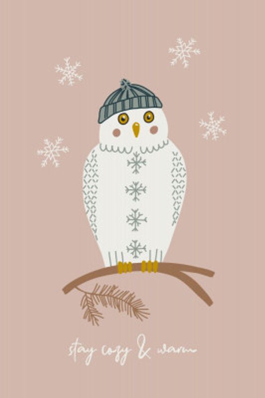 Cozy Owls Powder Pink