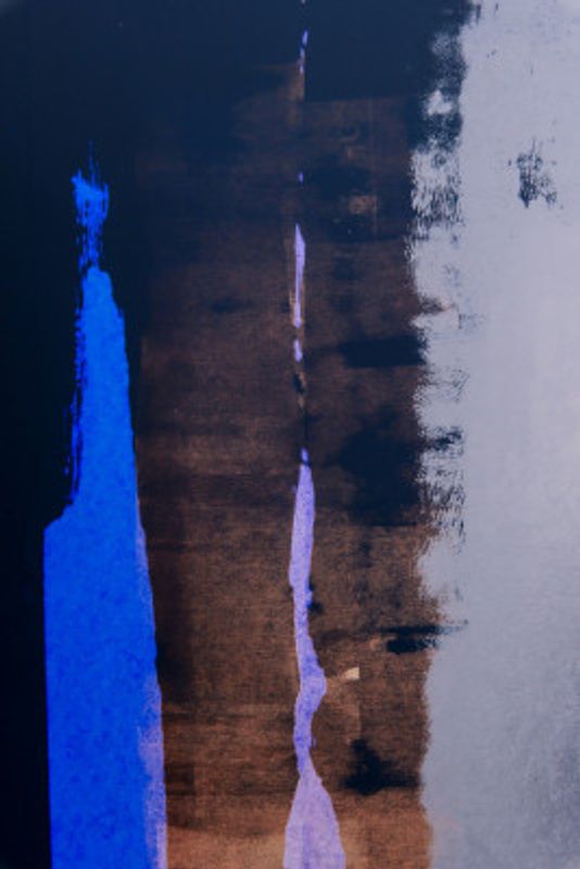 Vertical Strokes With Vibrant Blue