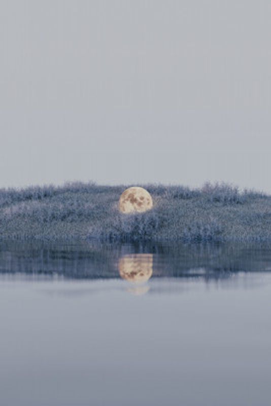 Moonrise Reflection