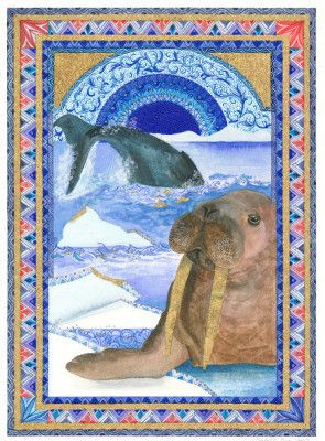 Walrus and Whale from an Alphabet of Animals