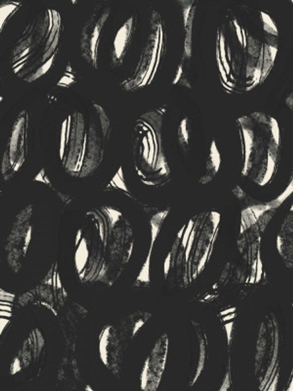 Black Abstract Brush Scribble