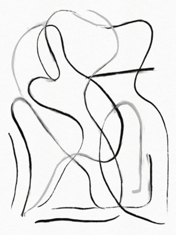 Abstract Scribble Art Paint Strokes